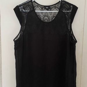 Light weight sheer black blouse